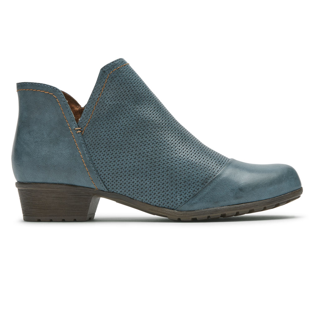 Botas Rockport Mulher Azul Marinho - Cobb Hill Gratasha V-Cut - 23764BJLV